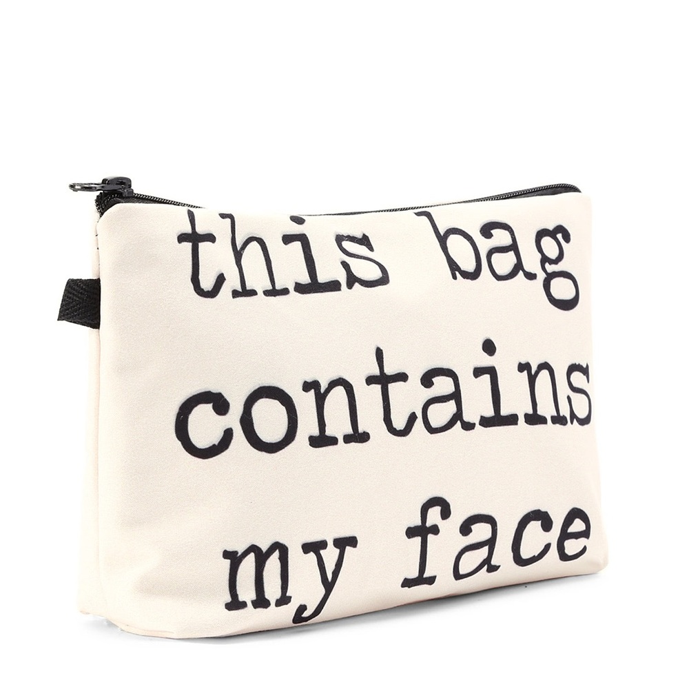 Slogan Print Cosmetic Bag - Picture 2 of 6